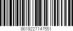 Código de barras (EAN, GTIN, SKU, ISBN): '8019227147551'