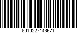 Código de barras (EAN, GTIN, SKU, ISBN): '8019227148671'