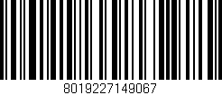 Código de barras (EAN, GTIN, SKU, ISBN): '8019227149067'