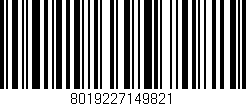 Código de barras (EAN, GTIN, SKU, ISBN): '8019227149821'