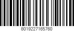 Código de barras (EAN, GTIN, SKU, ISBN): '8019227165760'