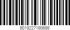 Código de barras (EAN, GTIN, SKU, ISBN): '8019227180688'