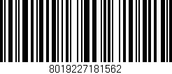 Código de barras (EAN, GTIN, SKU, ISBN): '8019227181562'