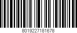 Código de barras (EAN, GTIN, SKU, ISBN): '8019227181678'