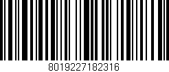 Código de barras (EAN, GTIN, SKU, ISBN): '8019227182316'