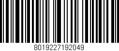 Código de barras (EAN, GTIN, SKU, ISBN): '8019227192049'