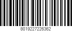 Código de barras (EAN, GTIN, SKU, ISBN): '8019227226362'