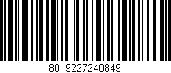 Código de barras (EAN, GTIN, SKU, ISBN): '8019227240849'