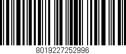 Código de barras (EAN, GTIN, SKU, ISBN): '8019227252996'