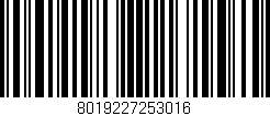 Código de barras (EAN, GTIN, SKU, ISBN): '8019227253016'