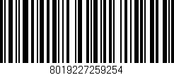 Código de barras (EAN, GTIN, SKU, ISBN): '8019227259254'