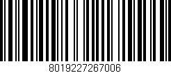 Código de barras (EAN, GTIN, SKU, ISBN): '8019227267006'