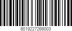 Código de barras (EAN, GTIN, SKU, ISBN): '8019227268003'