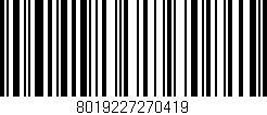 Código de barras (EAN, GTIN, SKU, ISBN): '8019227270419'