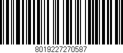 Código de barras (EAN, GTIN, SKU, ISBN): '8019227270587'