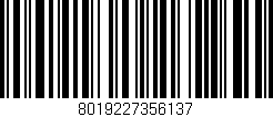 Código de barras (EAN, GTIN, SKU, ISBN): '8019227356137'