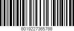 Código de barras (EAN, GTIN, SKU, ISBN): '8019227365788'