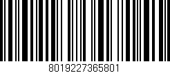 Código de barras (EAN, GTIN, SKU, ISBN): '8019227365801'