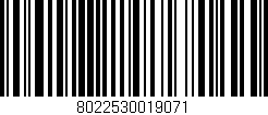 Código de barras (EAN, GTIN, SKU, ISBN): '8022530019071'