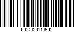 Código de barras (EAN, GTIN, SKU, ISBN): '8034033119592'