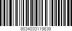 Código de barras (EAN, GTIN, SKU, ISBN): '8034033119639'