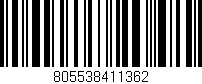 Código de barras (EAN, GTIN, SKU, ISBN): '805538411362'