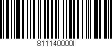 Código de barras (EAN, GTIN, SKU, ISBN): '811140000I'