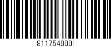 Código de barras (EAN, GTIN, SKU, ISBN): '811754000I'