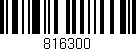 Código de barras (EAN, GTIN, SKU, ISBN): '816300'
