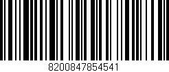 Código de barras (EAN, GTIN, SKU, ISBN): '8200847854541'