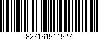 Código de barras (EAN, GTIN, SKU, ISBN): '827161911927'