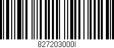 Código de barras (EAN, GTIN, SKU, ISBN): '827203000I'