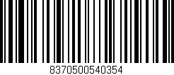 Código de barras (EAN, GTIN, SKU, ISBN): '8370500540354'