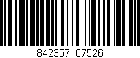 Código de barras (EAN, GTIN, SKU, ISBN): '842357107526'