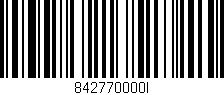Código de barras (EAN, GTIN, SKU, ISBN): '842770000I'