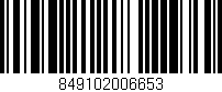 Código de barras (EAN, GTIN, SKU, ISBN): '849102006653'