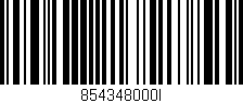 Código de barras (EAN, GTIN, SKU, ISBN): '854348000I'