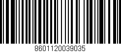 Código de barras (EAN, GTIN, SKU, ISBN): '8601120039035'