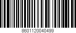 Código de barras (EAN, GTIN, SKU, ISBN): '8601120040499'