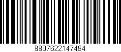 Código de barras (EAN, GTIN, SKU, ISBN): '8807622147494'