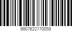 Código de barras (EAN, GTIN, SKU, ISBN): '8807622170058'