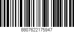 Código de barras (EAN, GTIN, SKU, ISBN): '8807622175947'