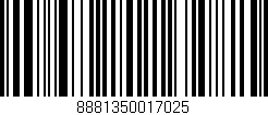 Código de barras (EAN, GTIN, SKU, ISBN): '8881350017025'