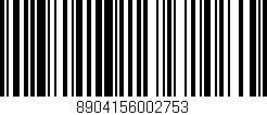 Código de barras (EAN, GTIN, SKU, ISBN): '8904156002753'