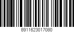 Código de barras (EAN, GTIN, SKU, ISBN): '8911623017080'
