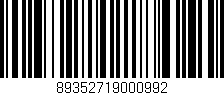 Código de barras (EAN, GTIN, SKU, ISBN): '89352719000992'