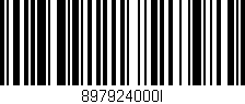 Código de barras (EAN, GTIN, SKU, ISBN): '897924000I'