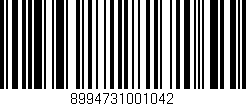 Código de barras (EAN, GTIN, SKU, ISBN): '8994731001042'