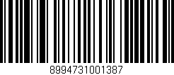 Código de barras (EAN, GTIN, SKU, ISBN): '8994731001387'