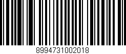 Código de barras (EAN, GTIN, SKU, ISBN): '8994731002018'